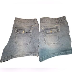 UNIONBAY Juniors Delaney Stretch Twill Denim Shorts 2 Pair SZ 17
